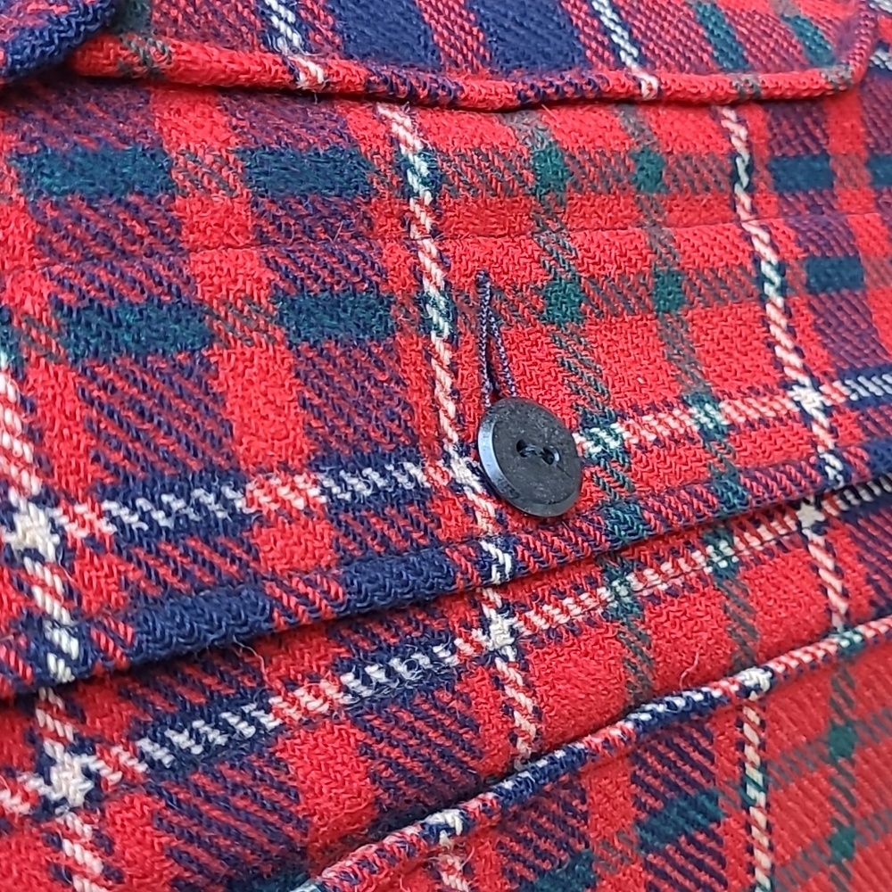 Pendleton Red Plaid Pure Virgin Wool Medium Mens … - image 3